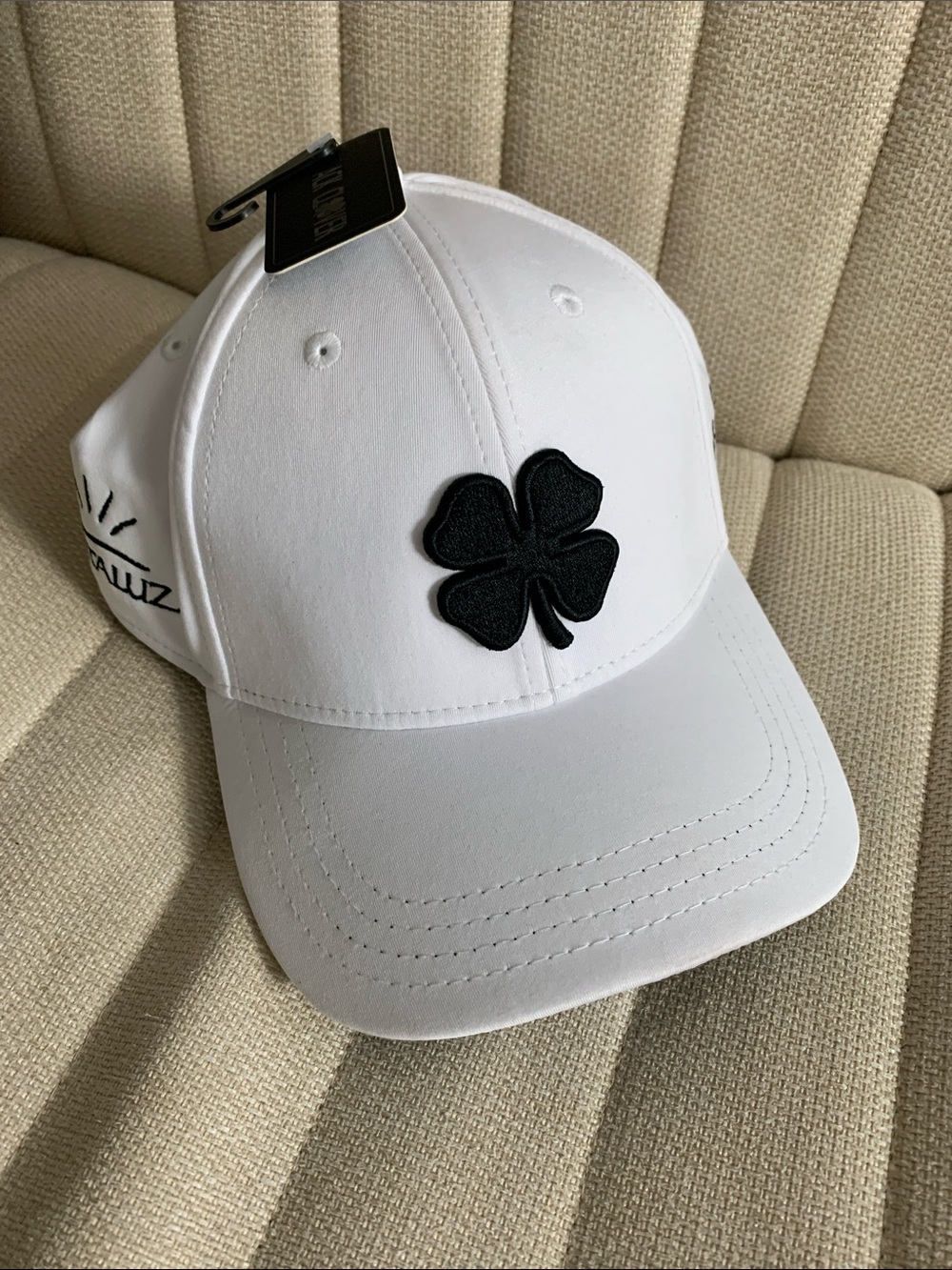 Black Clover Premium Clover White Fitted Performance Hat - L/XL